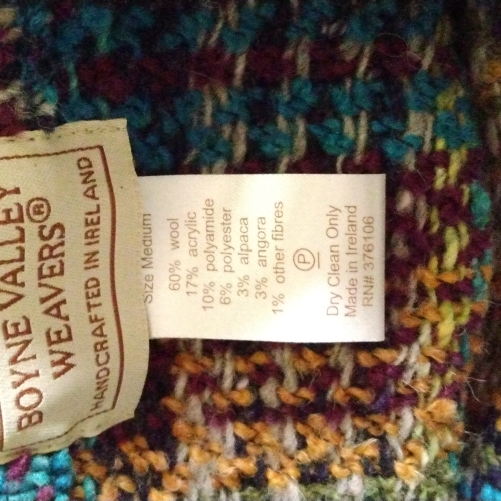 🎉HP🎉 Boyne Valle Weavers Authentic Irish woven Sweater Jacket. NWOT - Picture 9 of 9